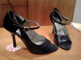 Sandália de Couro Croco Preto n. 35